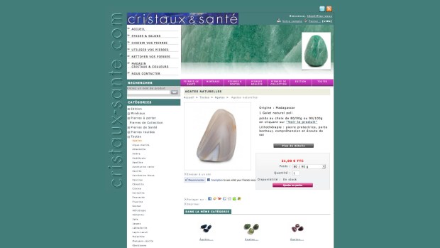 site internet CRISTAUX et SANTE