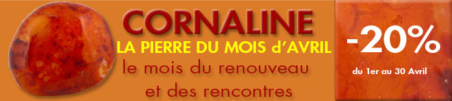 LA PIERRE DU MOIS D'AVRIL :  LA CORNALINE