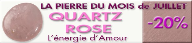 Pierre du mois de Juillet : le QUARTZ ROSE sur www.cristaux-sante.com
