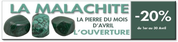 La pierre du mois d'avril : La Malachite ®Photo Serge BRIEZ Capmédiations - cristaux-sante.com