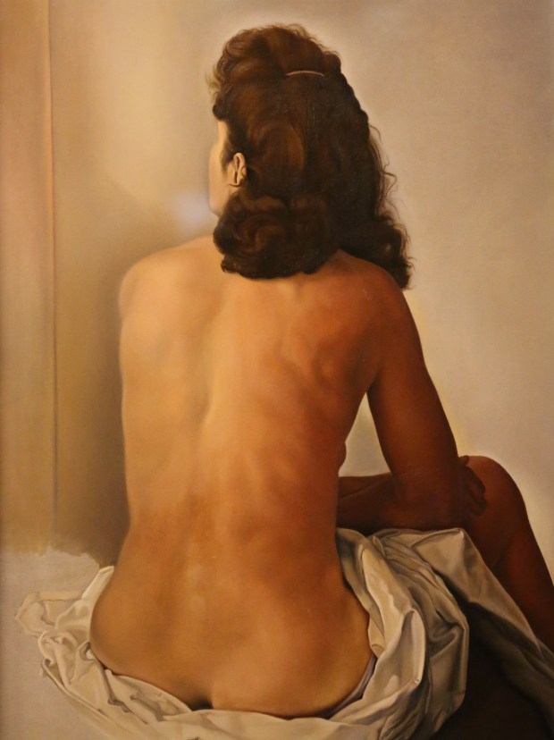 Gala de dos, regardant un miroir invisible, par Salvadore Dali, huile sur toile 1960, Musée Théâtre Dali de Figueres, photo Serge Briez®