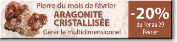 Retrouvez la pierre du mois de février : l'Aragonite cristallisée sur www.cristaux-sante.com