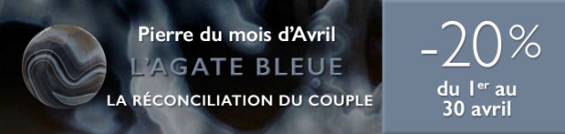 Retrouvez la pierre du mois d'Avril 2017 : l'Agate Bleue sur www.cristaux-sante.com