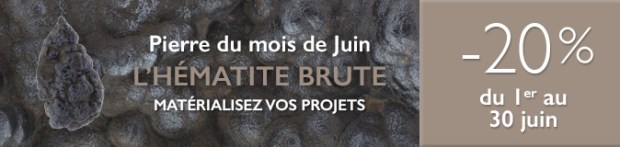 Retrouvez la pierre du mois de Juin 2017 : l'Hématite Brute sur www.cristaux-sante.com