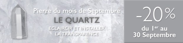 Retrouvez la pierre du mois de Septembre 2017 : le Quartz sur www.cristaux-sante.com