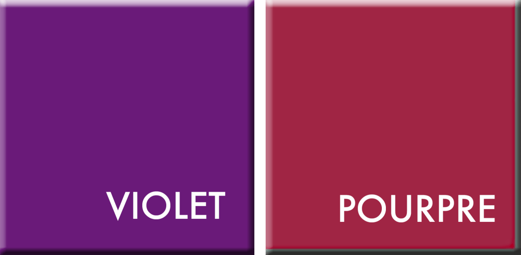 VIOLET-POURPRE, COULEURS DU JOUR DU 31 MARS AU 5 AVRIL