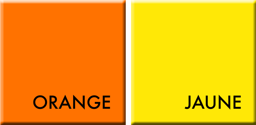 Orange-Jaune, couleurs du hour du 25 au 30 avril