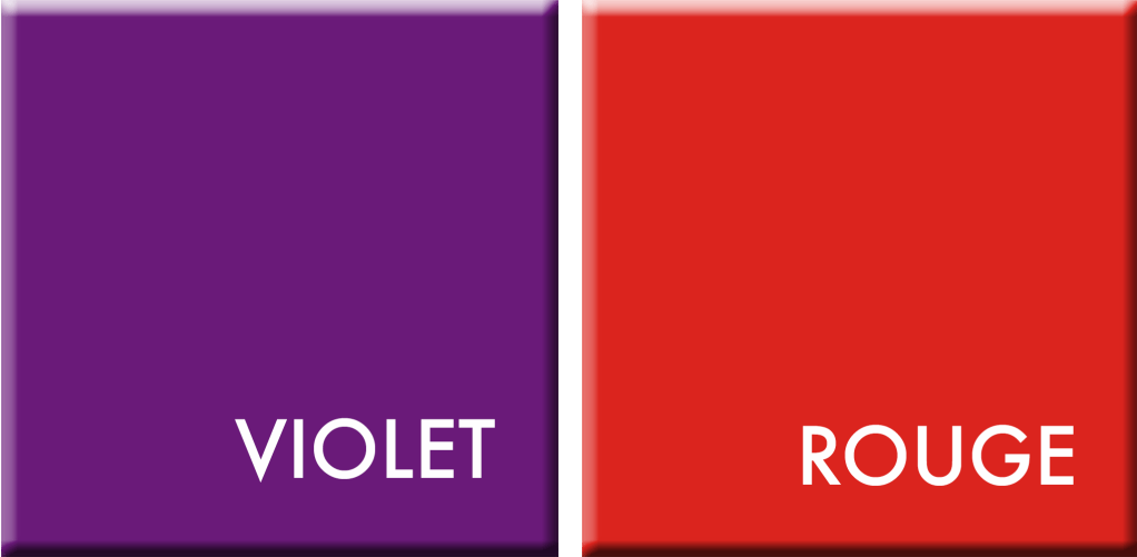 VIOLET-ROUGE COULEURS DU JOUR DU 16 MAI AU 21 MAI