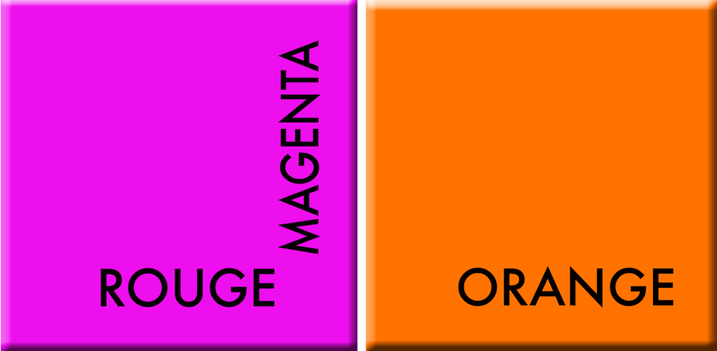 rouge magenta-orange, couleurs du jour du 21 au 26 mai