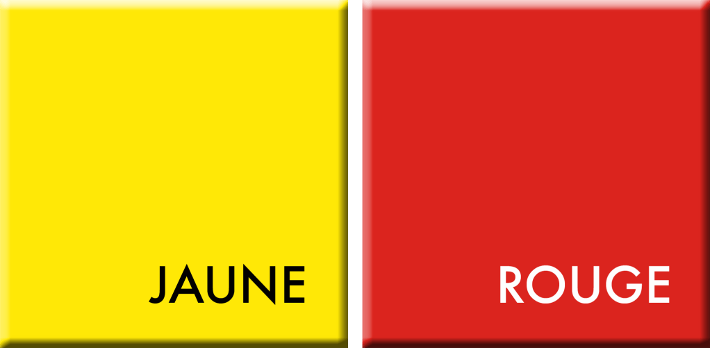 JAUNE-ROUGE, couleurs du jour du 1er au 6 juin