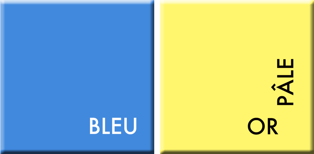 BLEU-OR PÂLE , COULEURS DU JOUR DU 9 AU 13 OCTOBRE