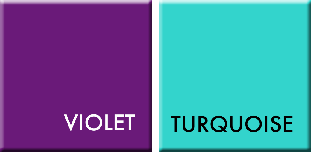 VIOLET-TURQUOISE, COULEURS DU JOUR DU 24 FEVRIER AU 1er MARS