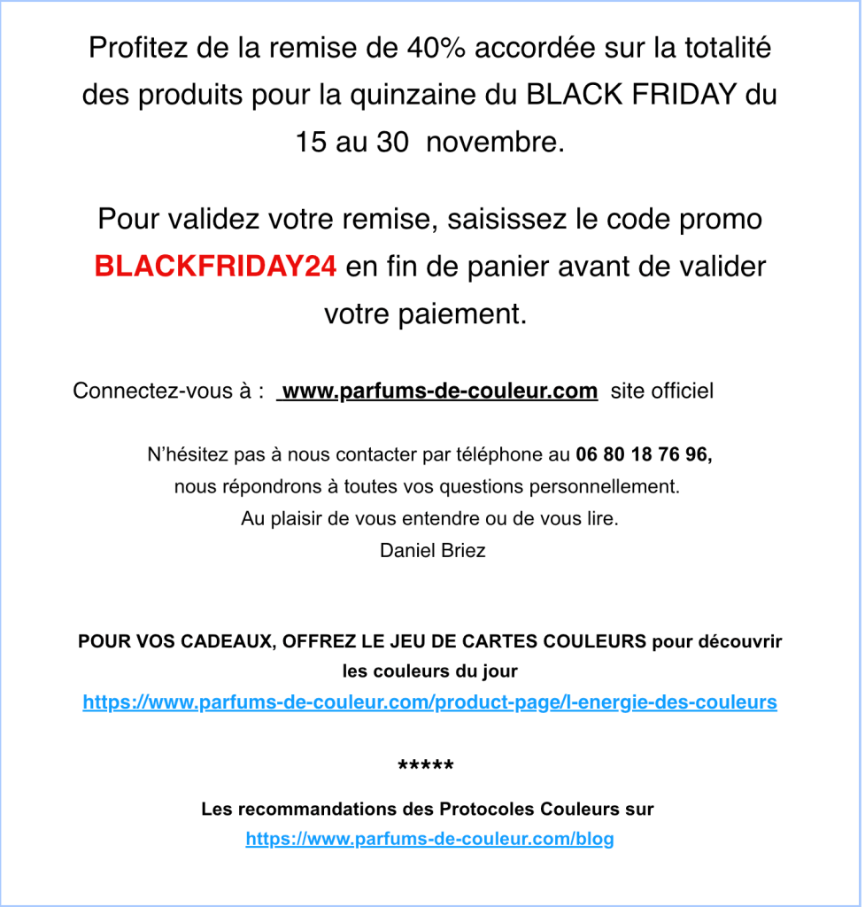 Profitez des remises du BLACK FRIDAY